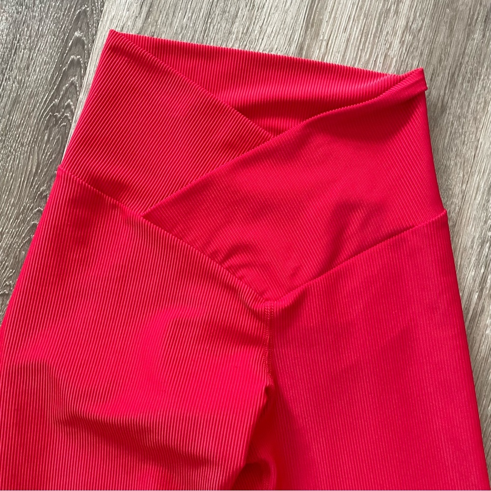 Beach Riot Rocky Rib High Rise Legging Red Yoga Active Compression Pants - Picture 4 of 11